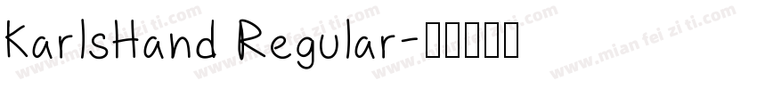 KarlsHand Regular字体转换